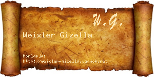 Weixler Gizella névjegykártya